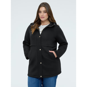 Fiorella Rubino - Chaqueta de neopreno con capucha - Negro