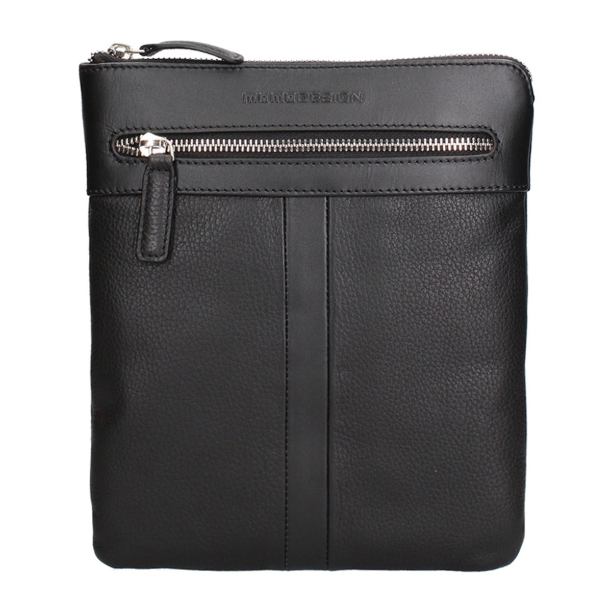 Borsa a tracolla da uomo Made in Italy - Modello Nerian - 100% pelle - 24.5 x 21.0 x 4.0 cm