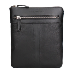 Borsa a tracolla da uomo Made in Italy - Modello Nerian - 100% pelle - 24.5 x 21.0 x 4.0 cm