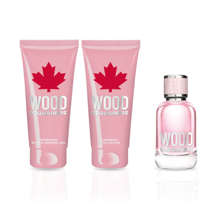 Wood Femme - Coffret Eau de toilette 50ml, Gel douche & Lait corps 50ml