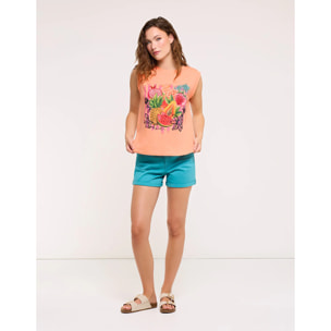Camiseta Frutas Pedrería Naranja - Kitaya