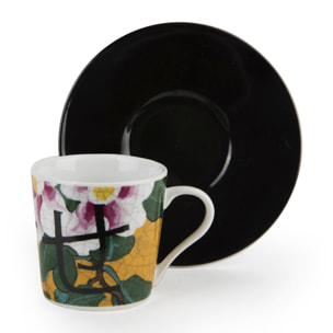 Set de 6 Tasses à Café avec Soucoupe Excelsa – Furisode, Porcelaine Multicolore