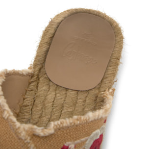 Alpargata plana Rosana estilo babucha en lino bordado by ETRO