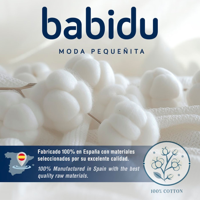 Chaqueta punto bebé algodón cuello redondo