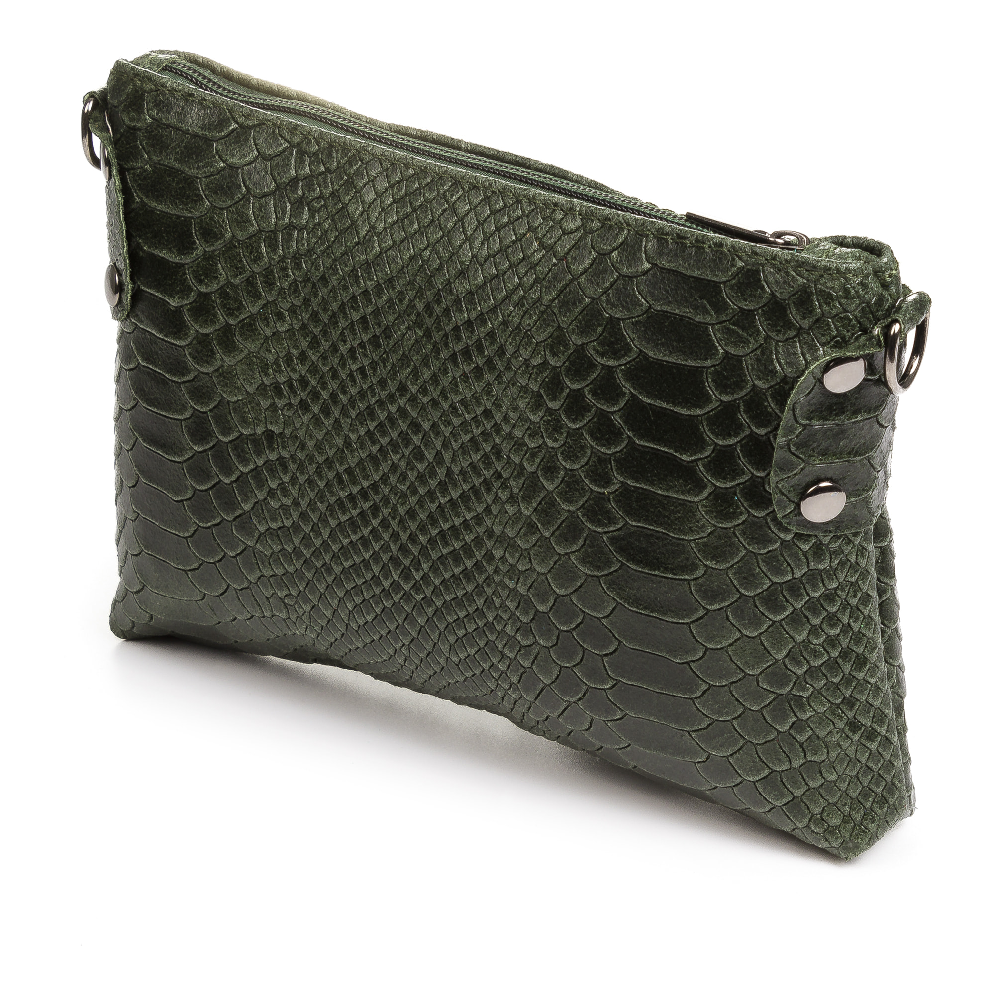 Savina Borsa a tracolla Donna.Pelle autentica Camoscio Inciso Serpente