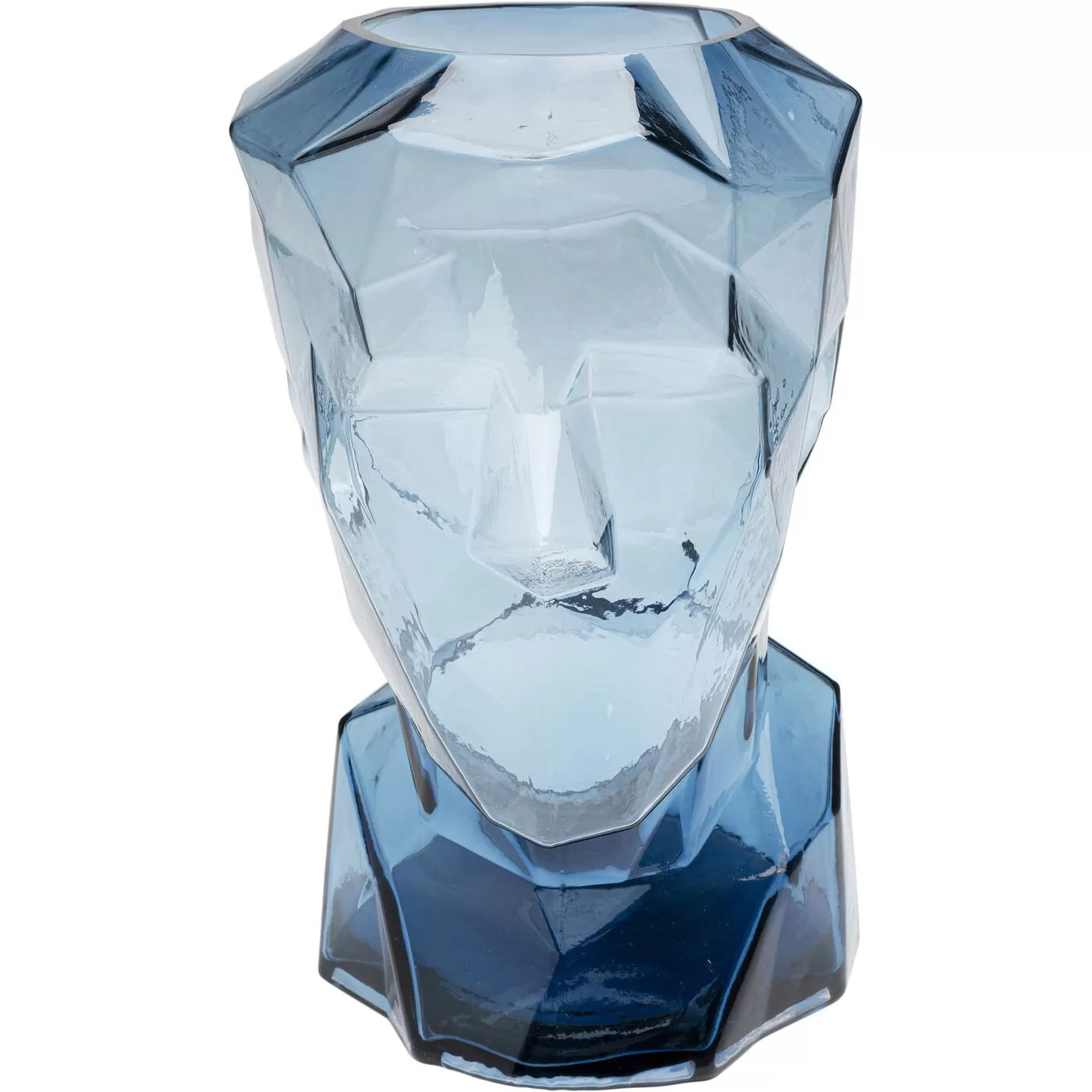 Vase Prisma visage bleu 30cm Kare Design