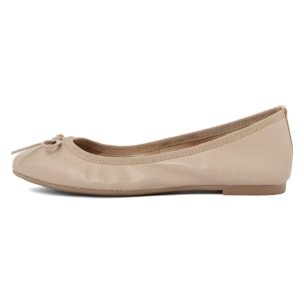 Ballerine Donna In Pelle Colore Beige-