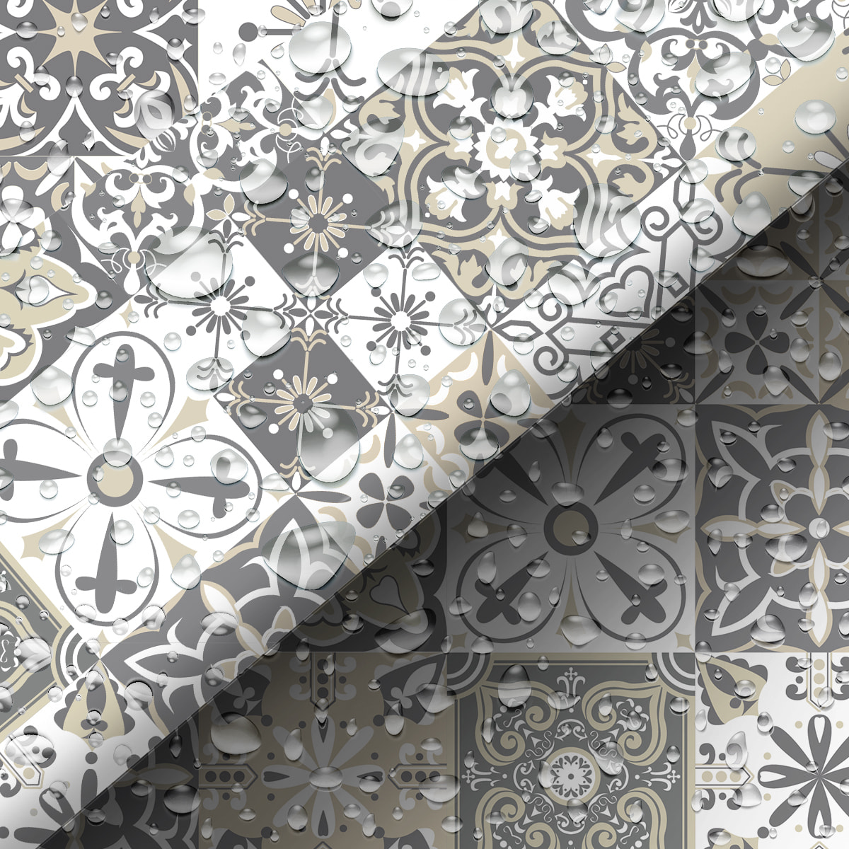 Sticker crédence adhésive - CARRELAGES MARIALLA - 60x100cm