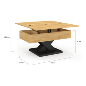 Table basse Alexia relevable et dépliante