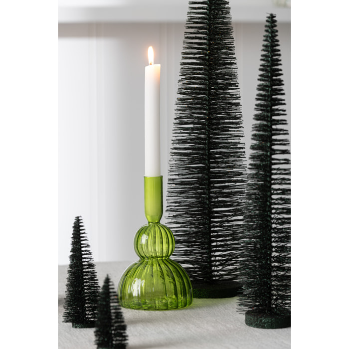 J-Line décoration Sapin De Noël Paillettes - plastique - vert foncé - medium