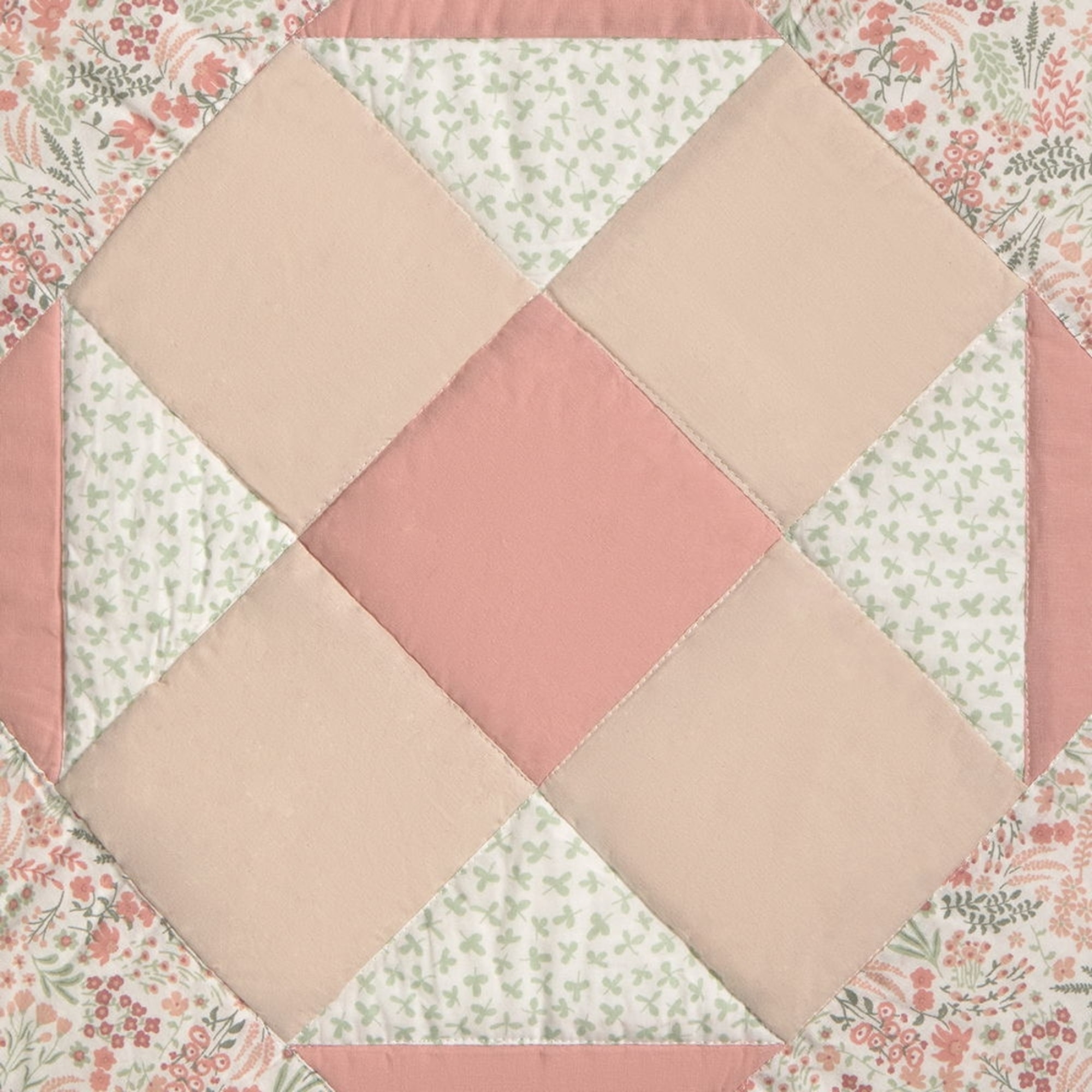 Funda de cuadrante algodón patchwork Crepatcol color rosa 100% Algodón