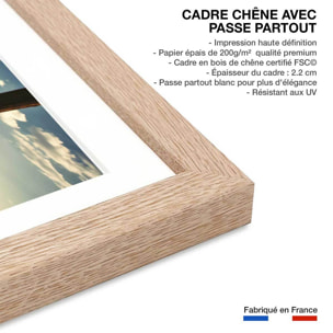 Affiche photo us mail Affiche + cadre en bois - Chêne