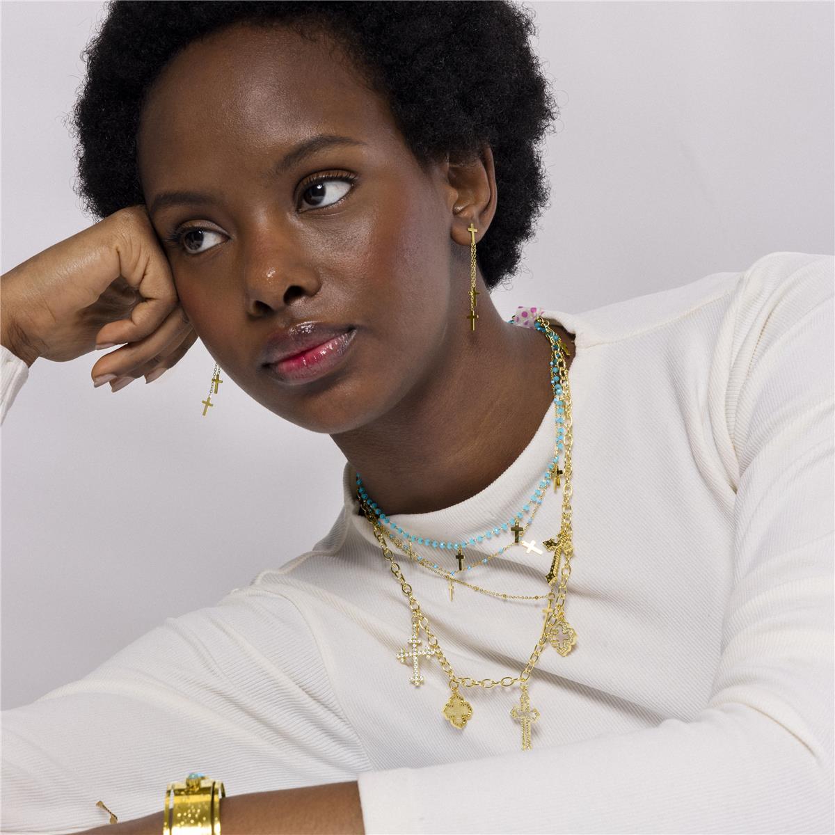 Pendientes Lux by Lux acabadoss oro 18k