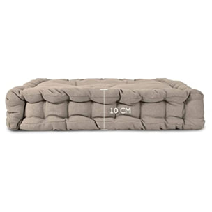 INTRECCI – Cuscino arredo 40x40 cm con maniglie, ideale per panche, giardino e picnic