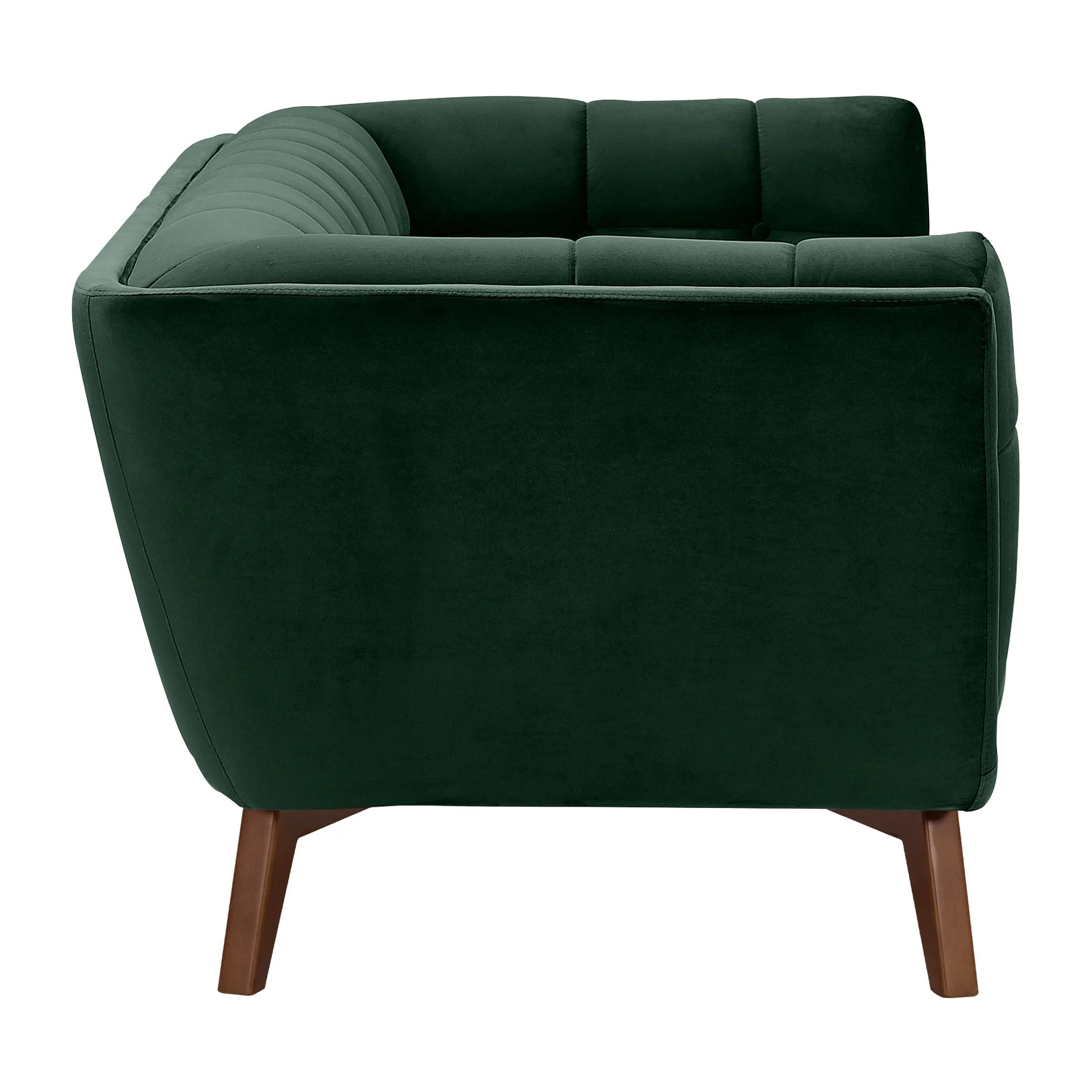 Canapé 3 places en velours vert foncé - Mona