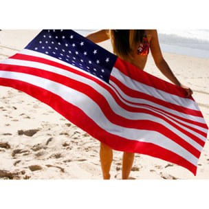 Telo Mare Stampato In Spugna Disegno Bandiera