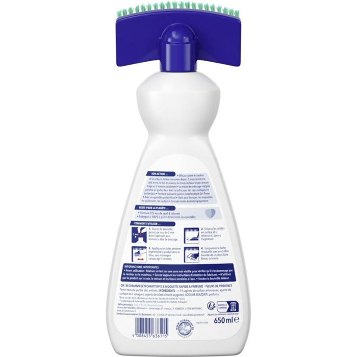 Détachant textile DR BECKMANN Tapis moquette avec brosse fleurs de printemps 650ml