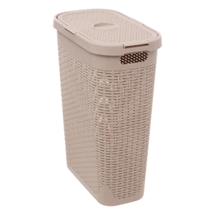 Corbeille slim Rattan 40L lin