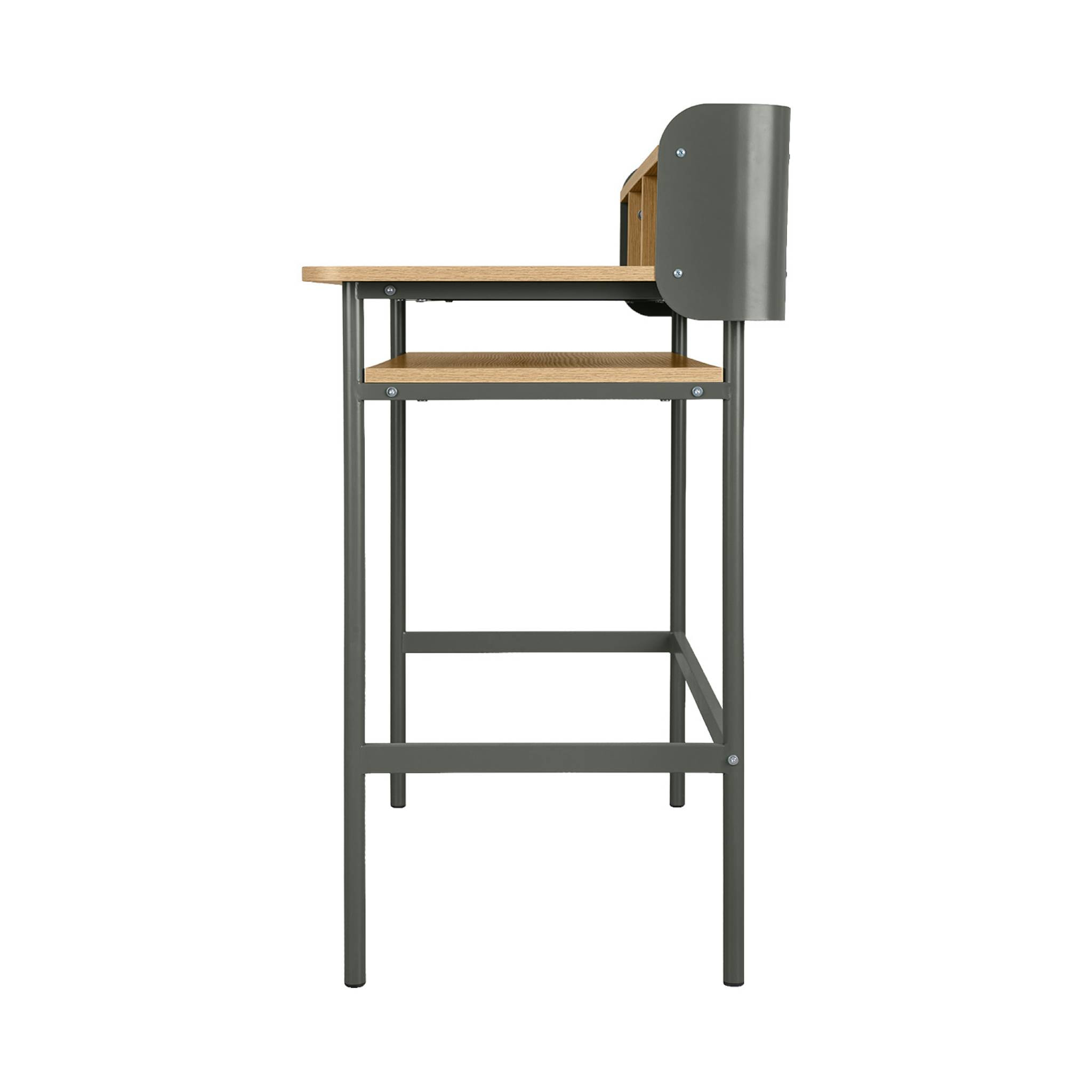 Bureau métal et décor bois 3 niches MOLTO