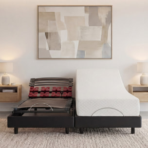 Ensemble Matelas Absolu & Sommier Électrique Bodyssoft, 21 cm, Mémoire de Forme, Technologie Hybride Lattes & Plots, Confort Personnalisé, Soutien Équilibré