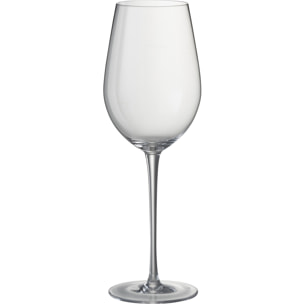 J-Line verre à vin blanc Tia - verre - transparent - 6 pcs