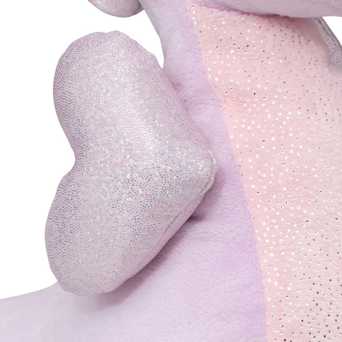 Peluche hippocampe "Naia" H35cm rose