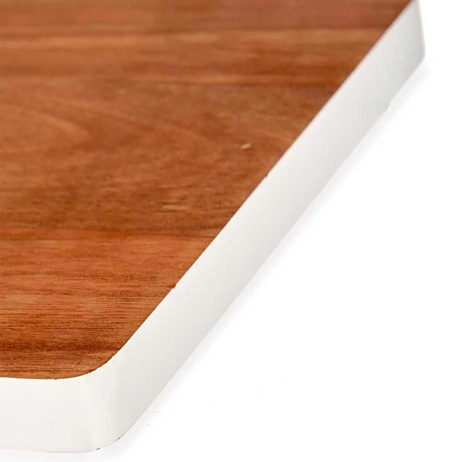 TABLA CORTAR MADERA BORDE BLANCO 45CM