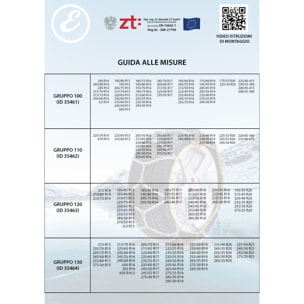 Catene Da Neve In Metallo 9 mm Omologate TUV e GS Onorm Montaggio Rapido Per Auto Macchina Furgone SUV Con Tensionatore Autobloccante (Misura 45)
