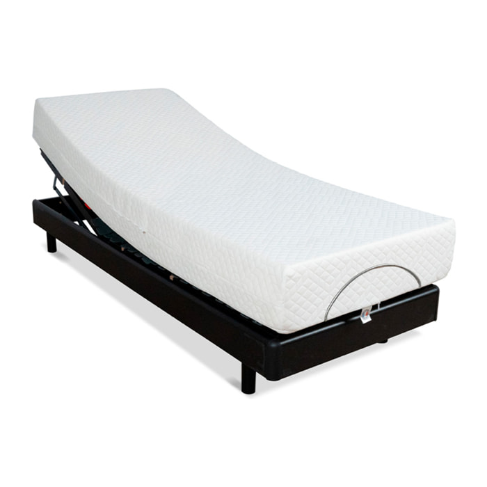 Ensemble Bodysoft 1 place | Sommier électrique + Matelas Mémoire de forme