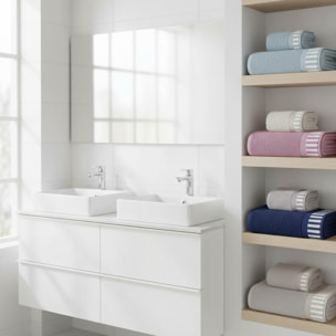 Set Spugna AMALFI 3 Pezzi: Viso+Ospite+Telo Bagno - 450 gr/m² - 100% Puro Cotone