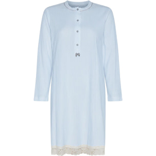 Camisón mujer lencero puntilla de manga larga