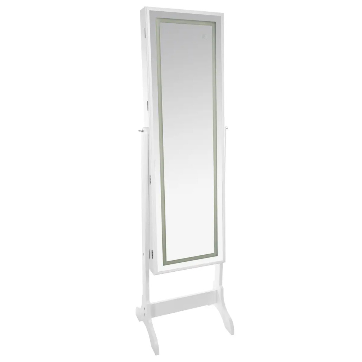 Armoire à bijoux LED "Bettany" blanc 47x155cm