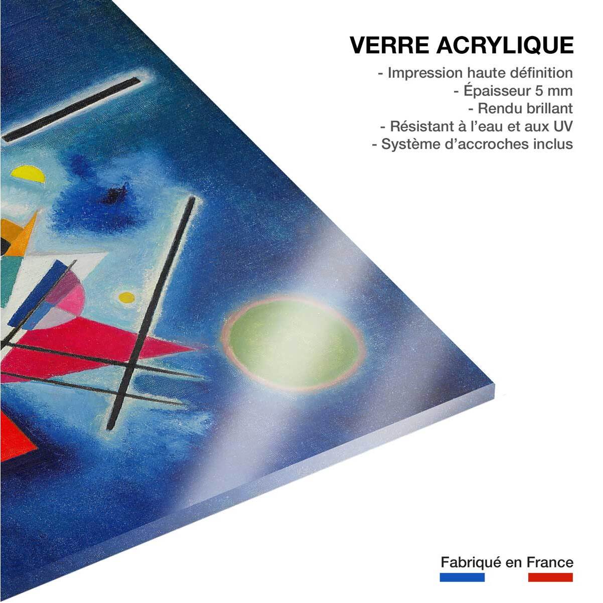 Tableau célèbre Kandinsky Blue Painting Tableau plexiglas