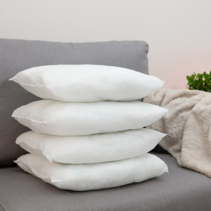 White & White N.4 cuscini arredo 40x40 con federa Stripe mosto