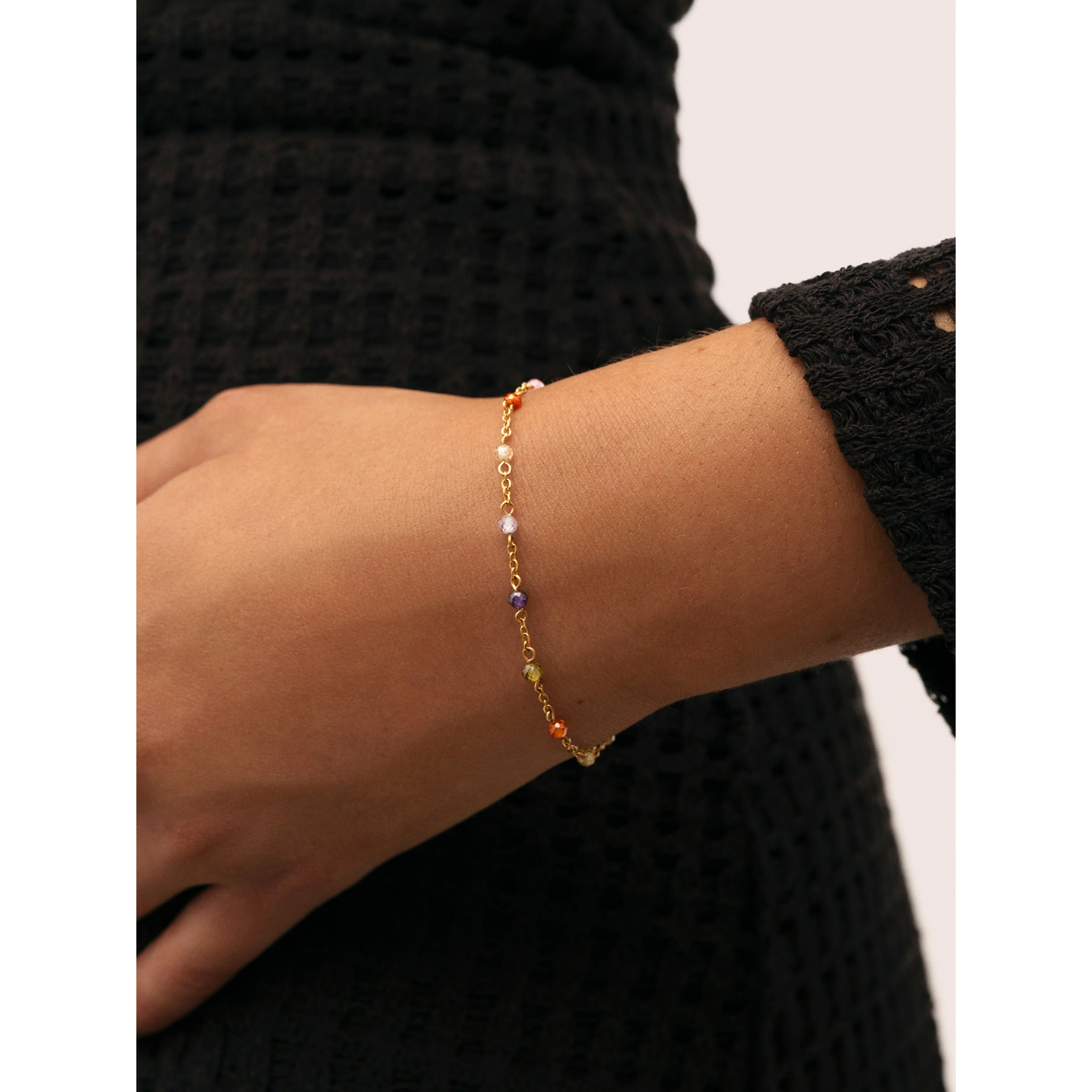 Bracciale Crystal Colors Sunset Acciao Placcato Oro