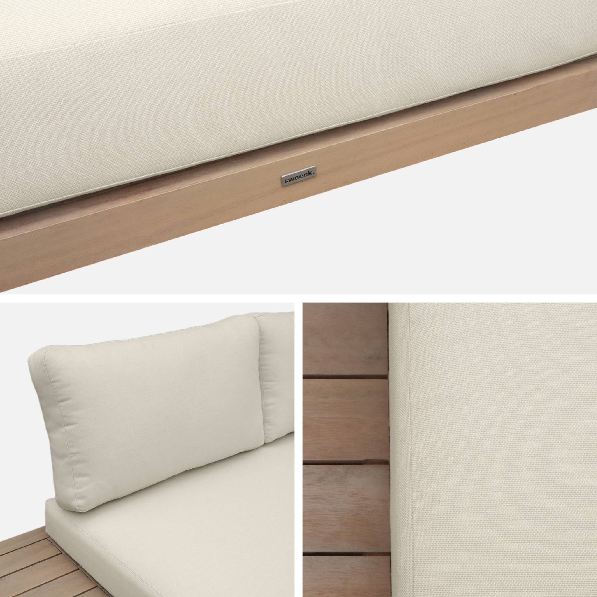 Banquette de jardin bois d'acacia et aluminium 2 places ACALIA LATIKA