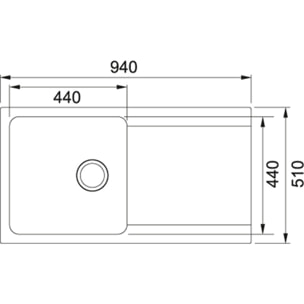 Orion - OID 611 évier de cuisine à encastrer Tectonite® Carbone (114.0288.543)