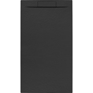 Fusion Receveur de douche 140x80cm en marbre coulé, Noir (SATFU14080G)