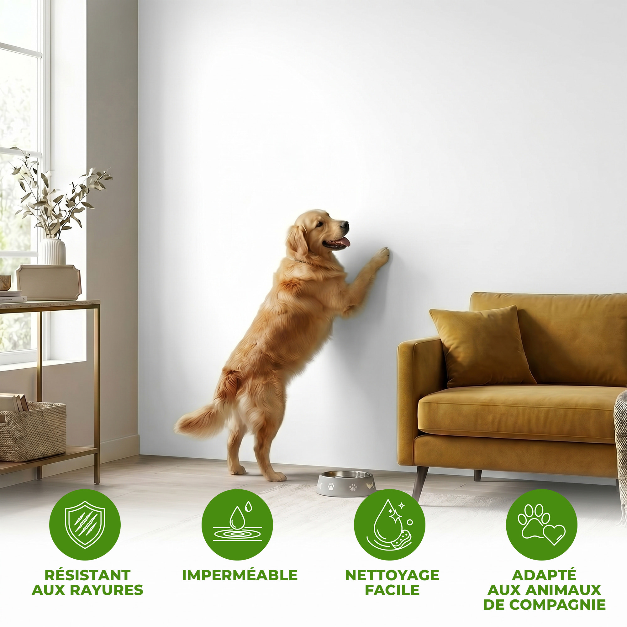 Rouleau adhésif décoratif Vinyle au Mètre - Blanc - Sticker Lavable Imperméable Mur Cuisine Meubles