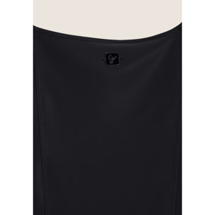 Body scollo quadrato in similpelle lucida