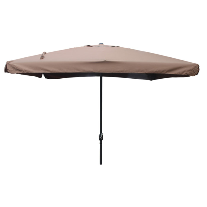 Parasol  marron  carré 2,95 x 2,95 m PALMIA