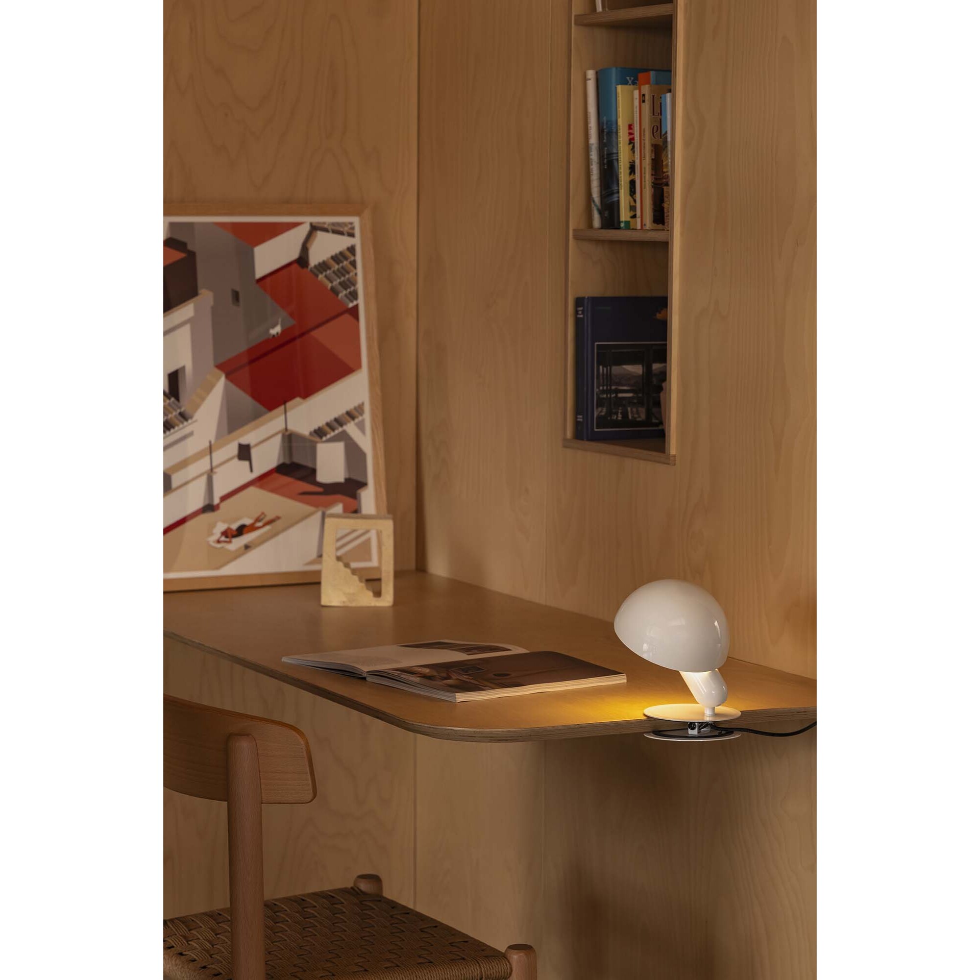 BELA Lampe de table pince bianca