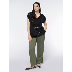 Fiorella Rubino - Pantalones joggers de pierna ancha - Verde