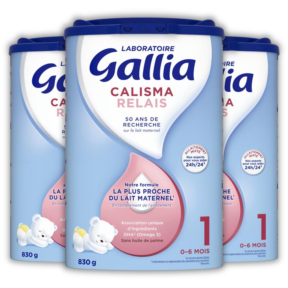 3 Boîtes de Lait en poudre Calisma Relais 1er âge (3x830g) - Gallia de 0 à 6 Mois