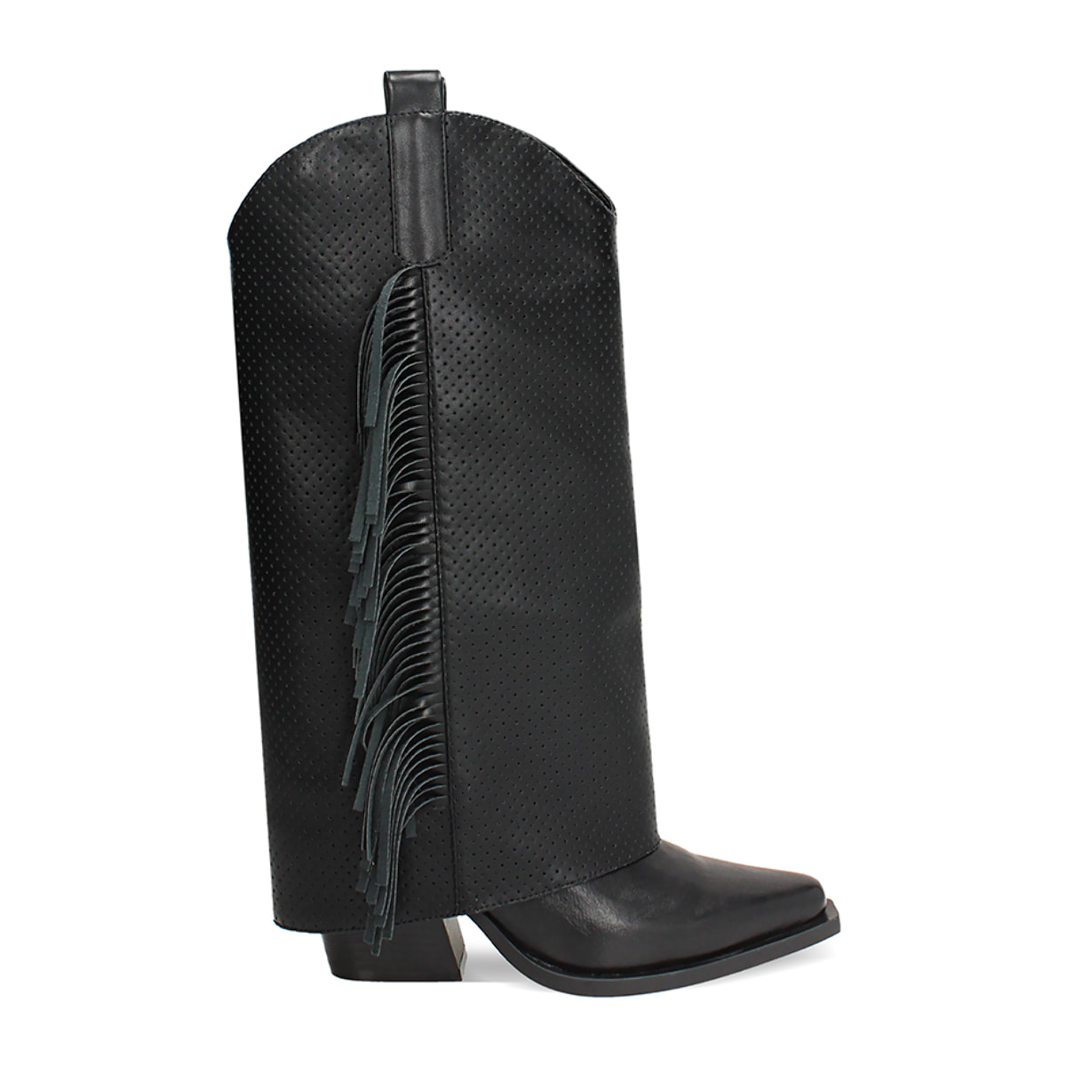 Botas texanas negras tacón 8 cm