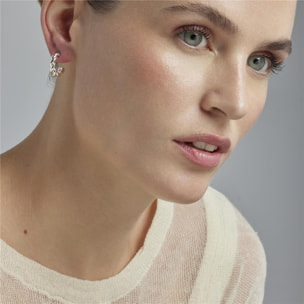 Pendientes Lux by Lux acabadoss en rodio