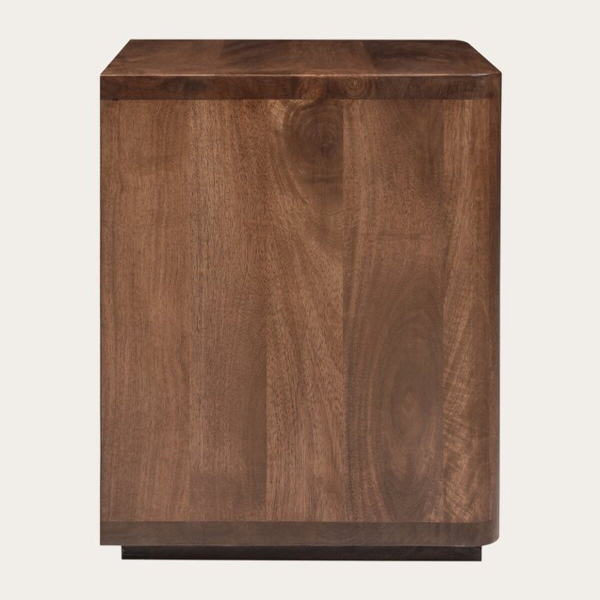 Table de chevet Syra -bois massif de mangue-couleur noyer 50 x 50 x 40 cm