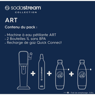 Machine à soda SODASTREAM ART Noire Pack Lave-Vaisselle