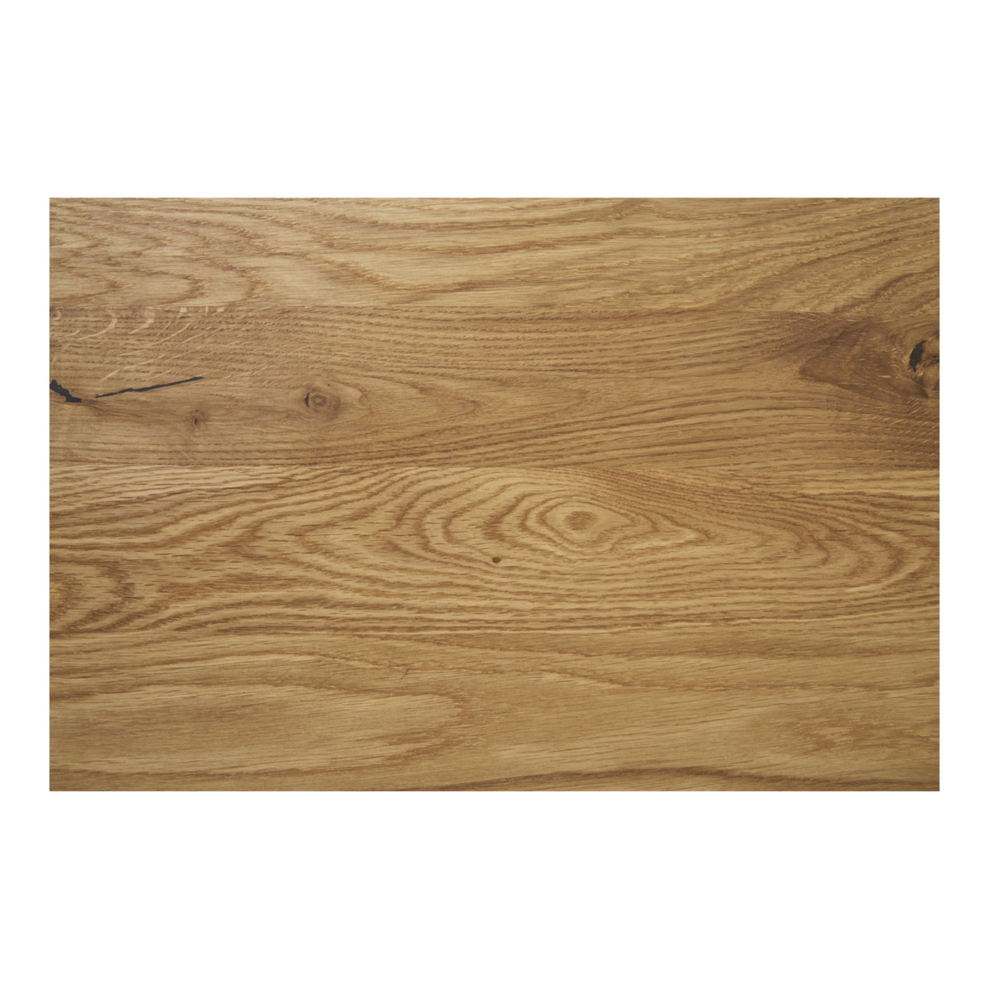 Tavolo bistrot Lignano in rovere naturale con base in metallo nero 70x70x75 cm