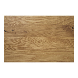 Tavolo bistrot Lignano in rovere naturale con base in metallo nero 70x70x75 cm